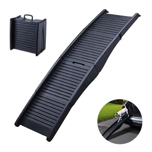 4Paw® Hondentrap 100Kg opvouwbaar - Hondenloopplank - Loopplank hond - Loopplank hond voor auto - Uitschuifbare Hondentrap Auto voor Grote Honden
